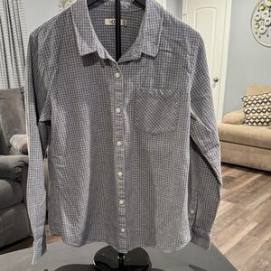 UGG Men's Gray Checkered Button Down Shirt